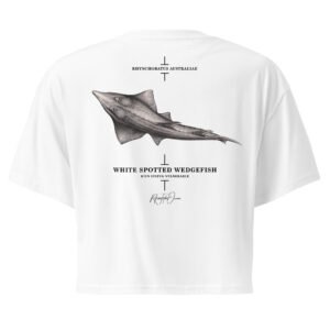 White Spotted Wedgefish womens crop top