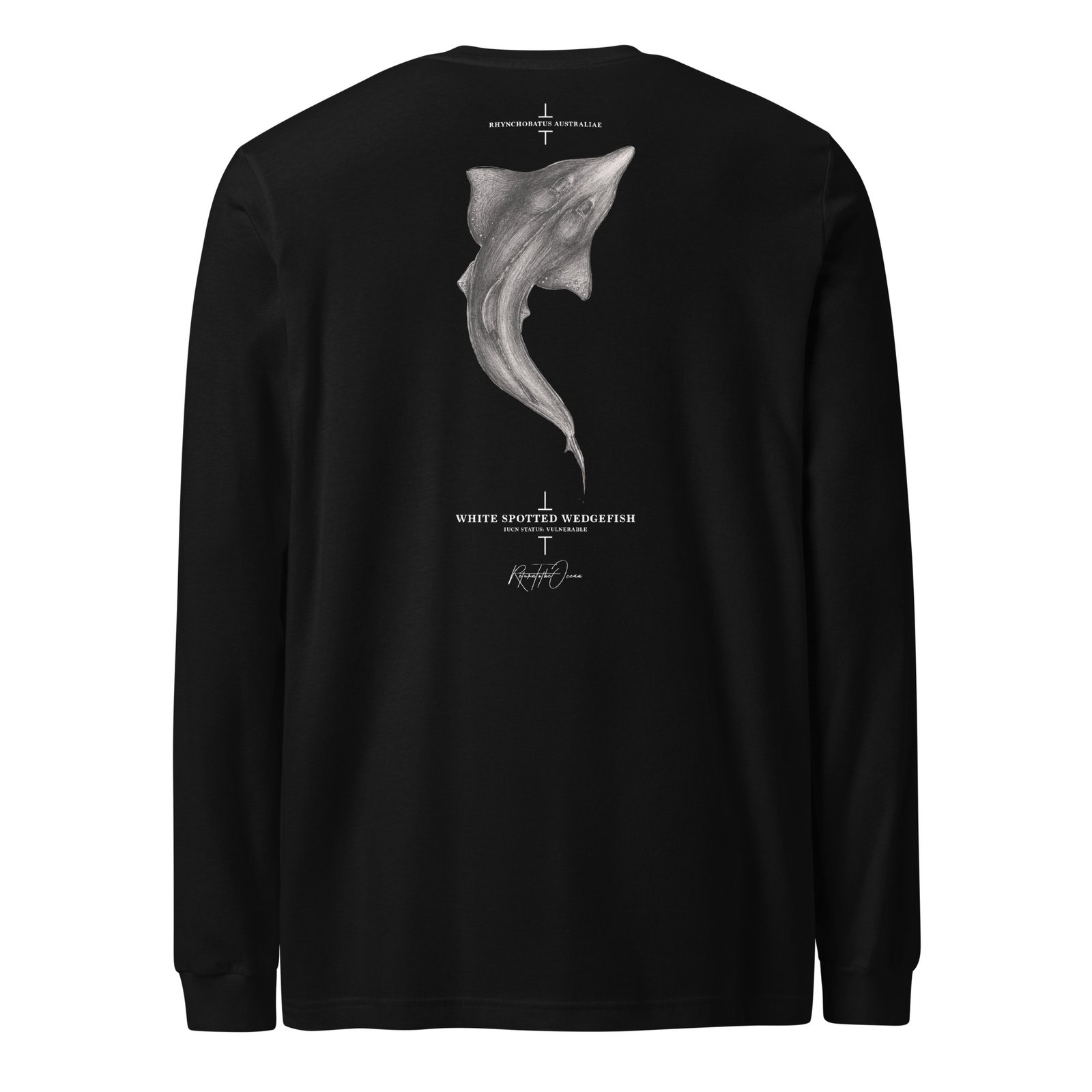 Whitespotted Wedgefish - Unisex Premium Long Sleeve Tee - Image 2