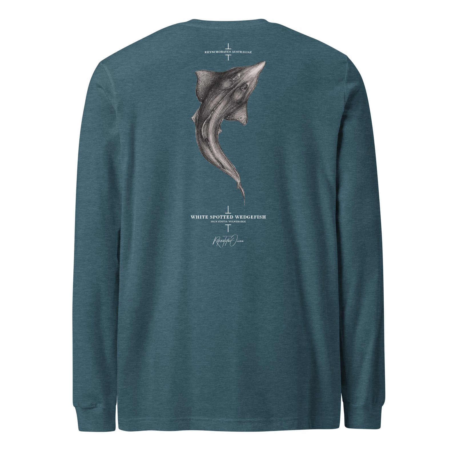 Whitespotted Wedgefish - Unisex Premium Long Sleeve Tee - Image 8
