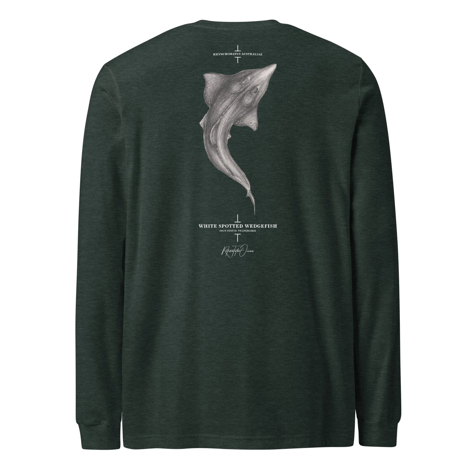 Whitespotted Wedgefish - Unisex Premium Long Sleeve Tee - Image 6