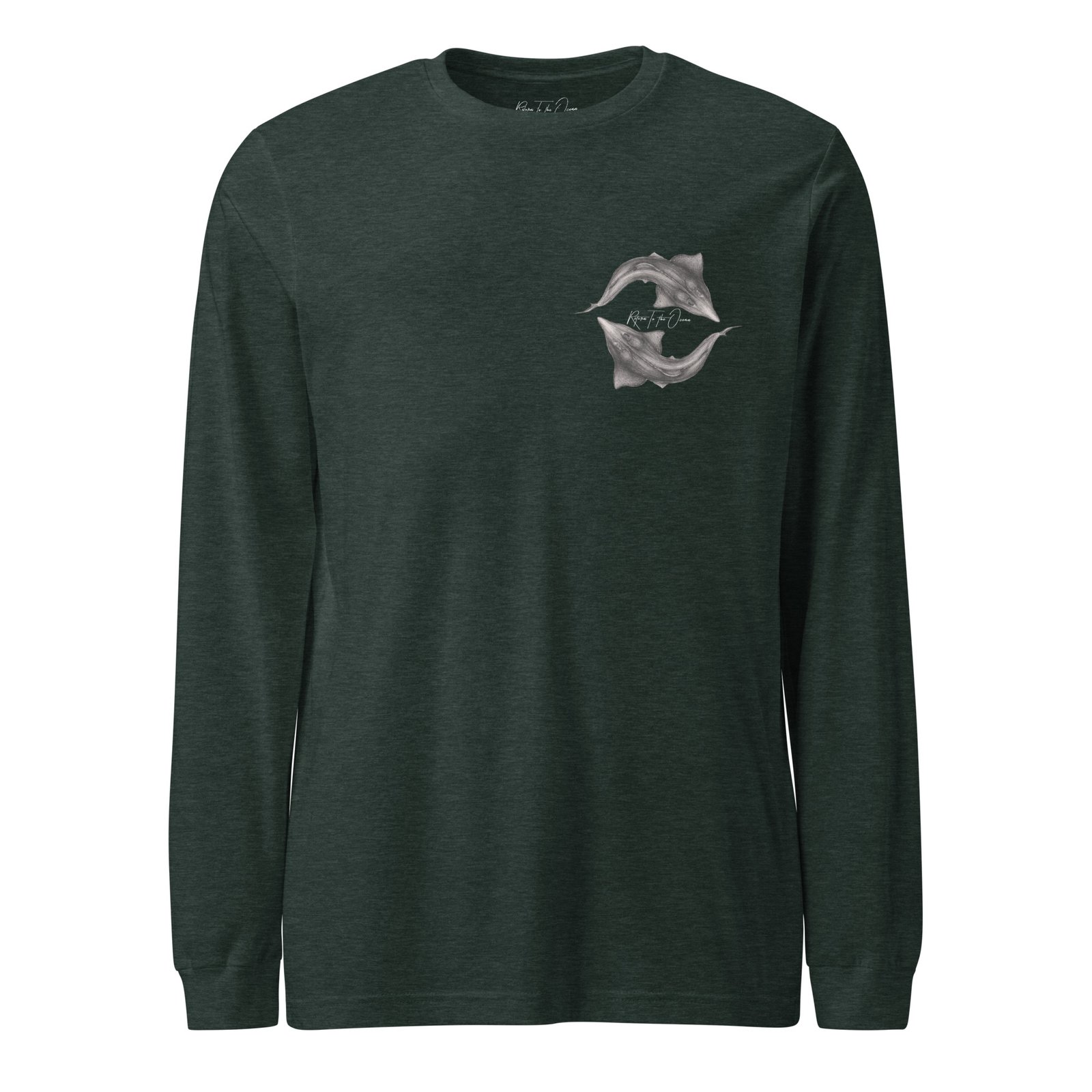 Whitespotted Wedgefish - Unisex Premium Long Sleeve Tee - Image 5