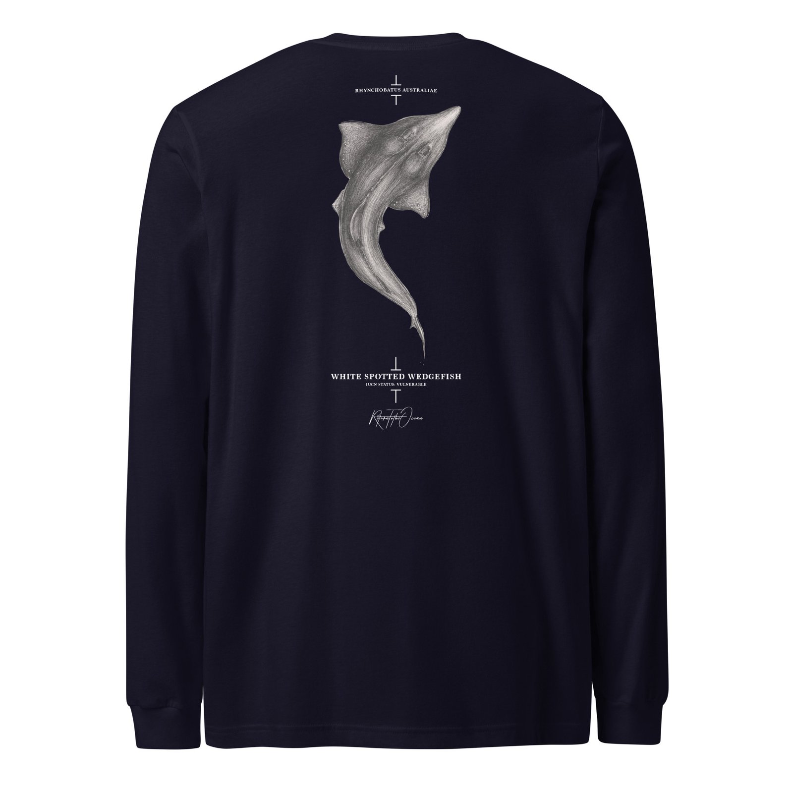 Whitespotted Wedgefish - Unisex Premium Long Sleeve Tee - Image 4