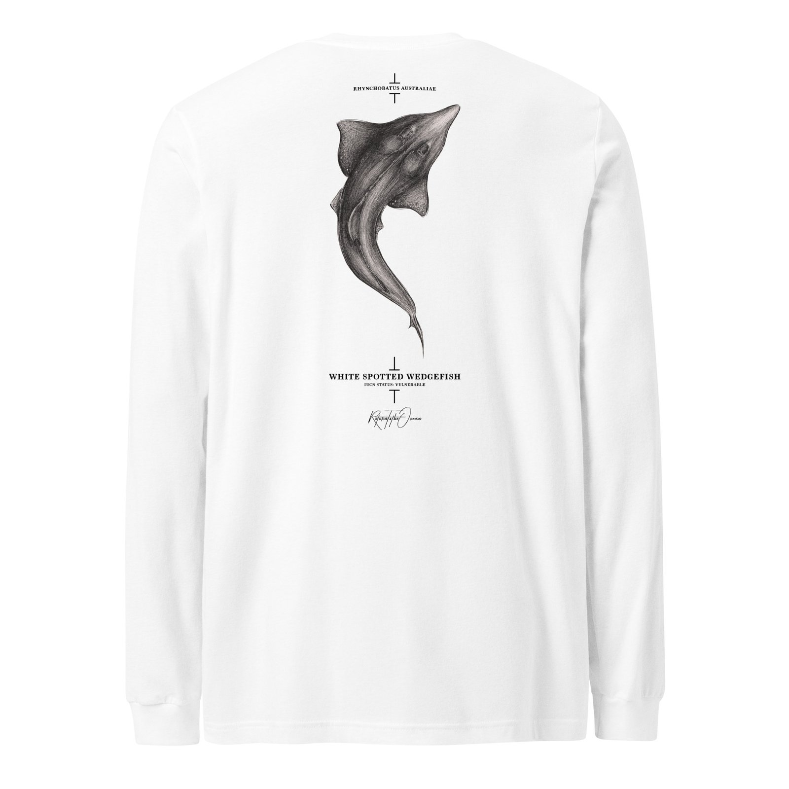 Whitespotted Wedgefish - Unisex Premium Long Sleeve Tee - Image 11