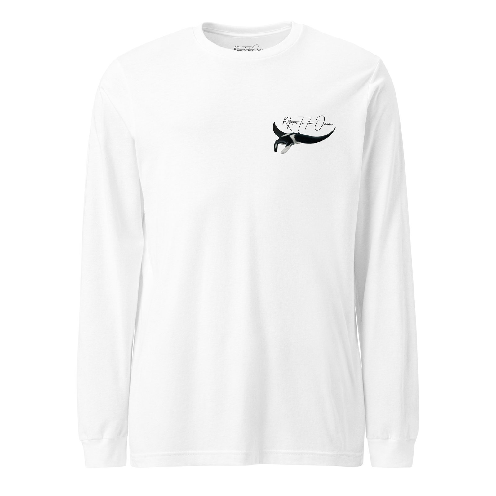 Oceanic Manta Ray - Unisex Premium Long Sleeve Tee - Image 2