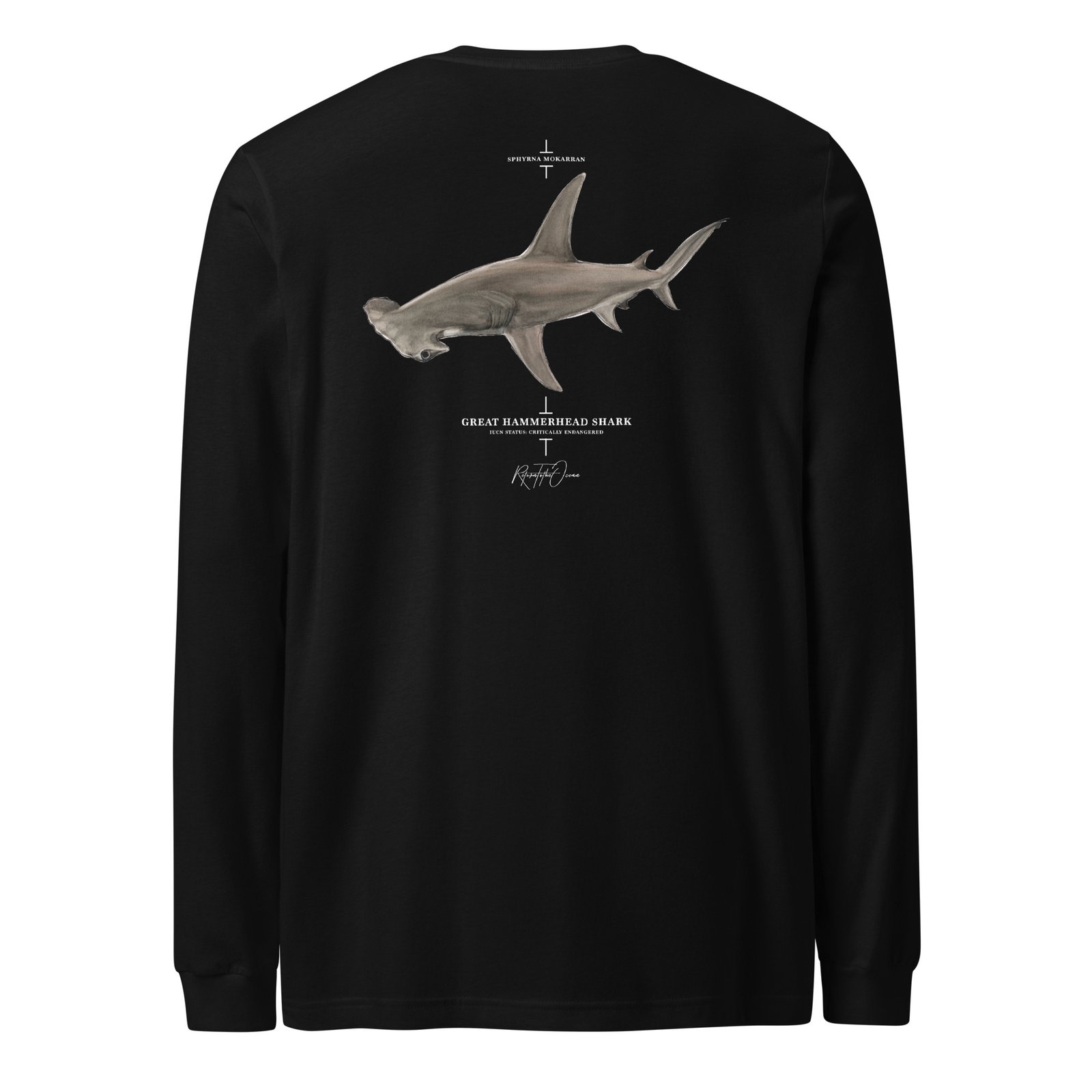 Great Hammerhead Premium Unisex Long Sleeve Tee - Image 2
