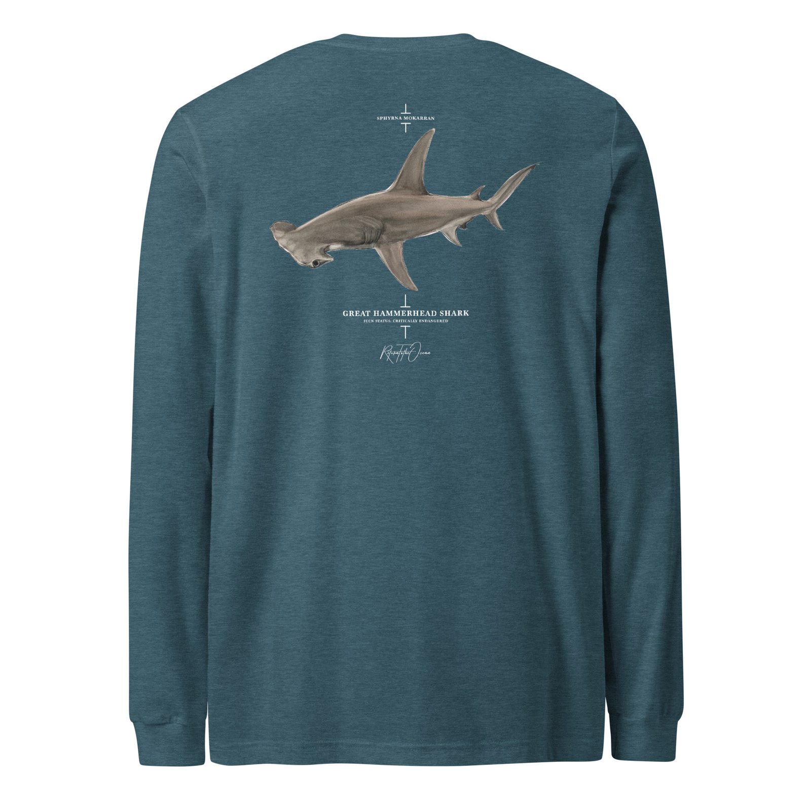 Great Hammerhead Premium Unisex Long Sleeve Tee - Image 6