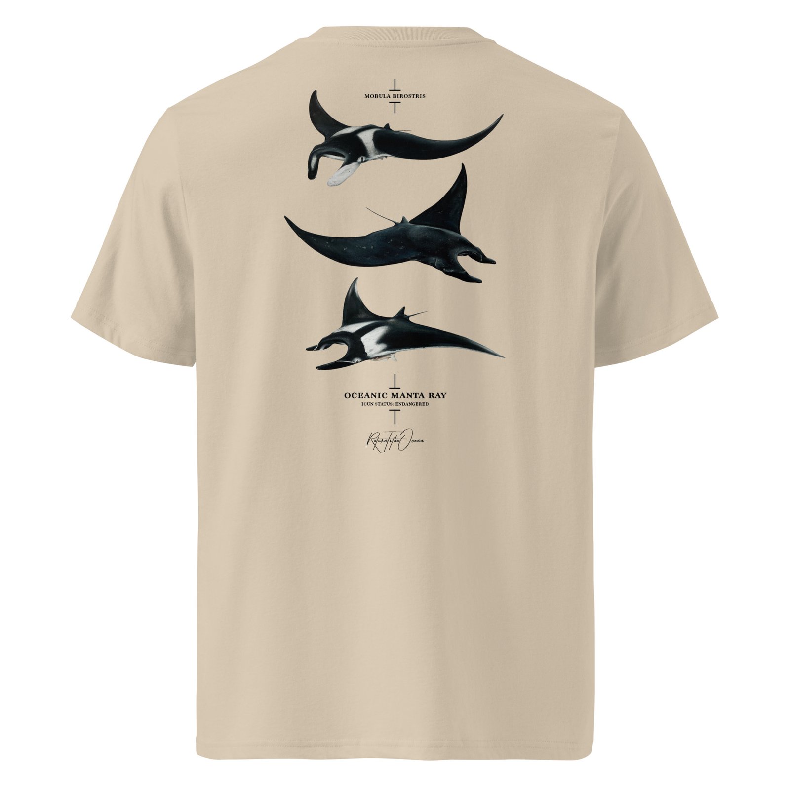 Oceanic Manta Ray Premium Organic Tee - Image 5