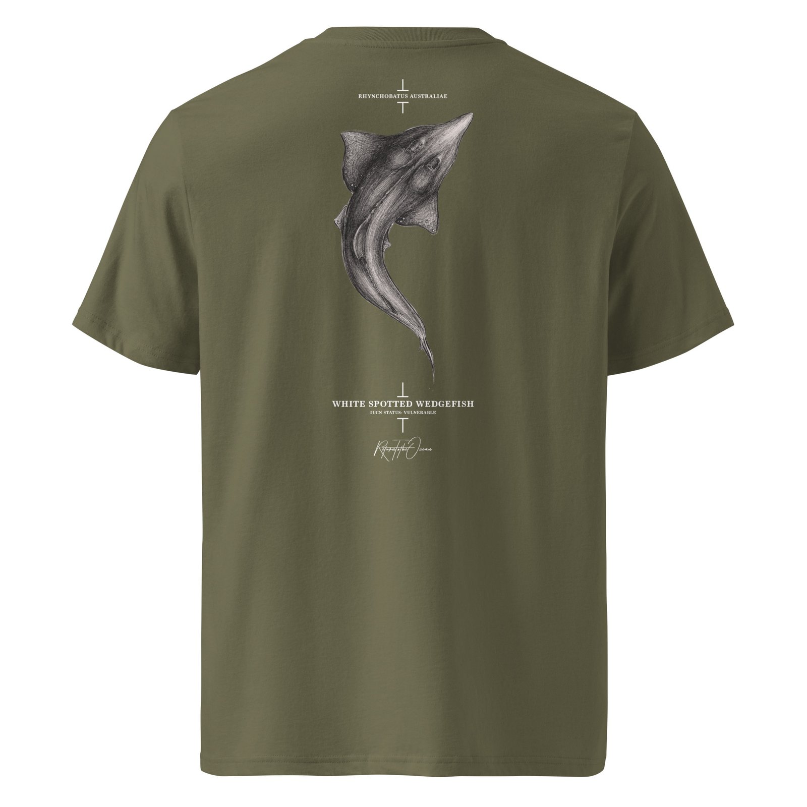 Whitespotted Wedgefish Organic Premium Tee - Image 12