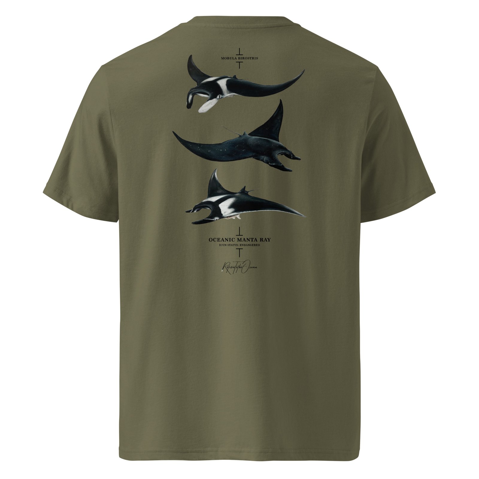 Oceanic Manta Ray Premium Organic Tee - Image 8