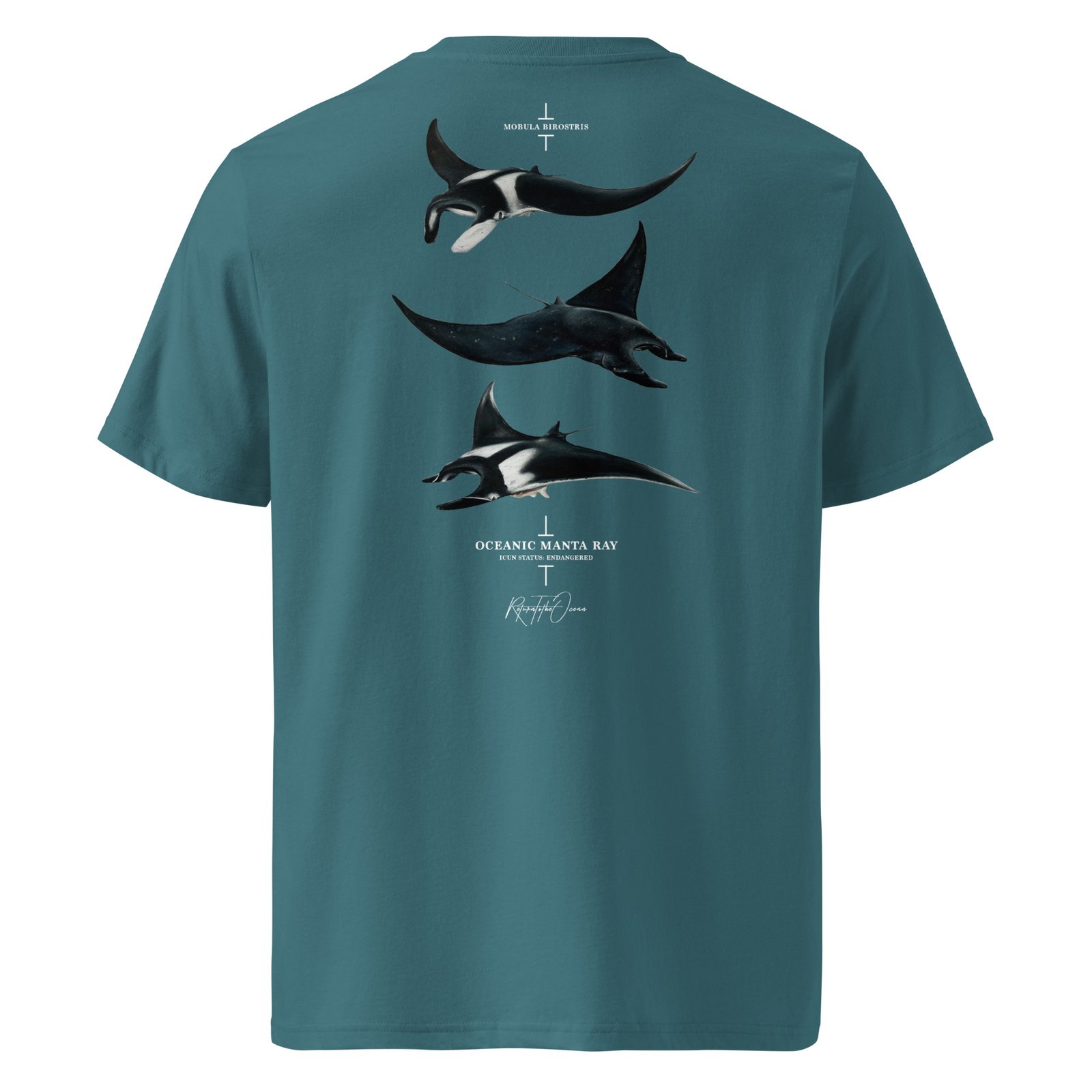 Oceanic Manta Ray Premium Organic Tee - Image 14