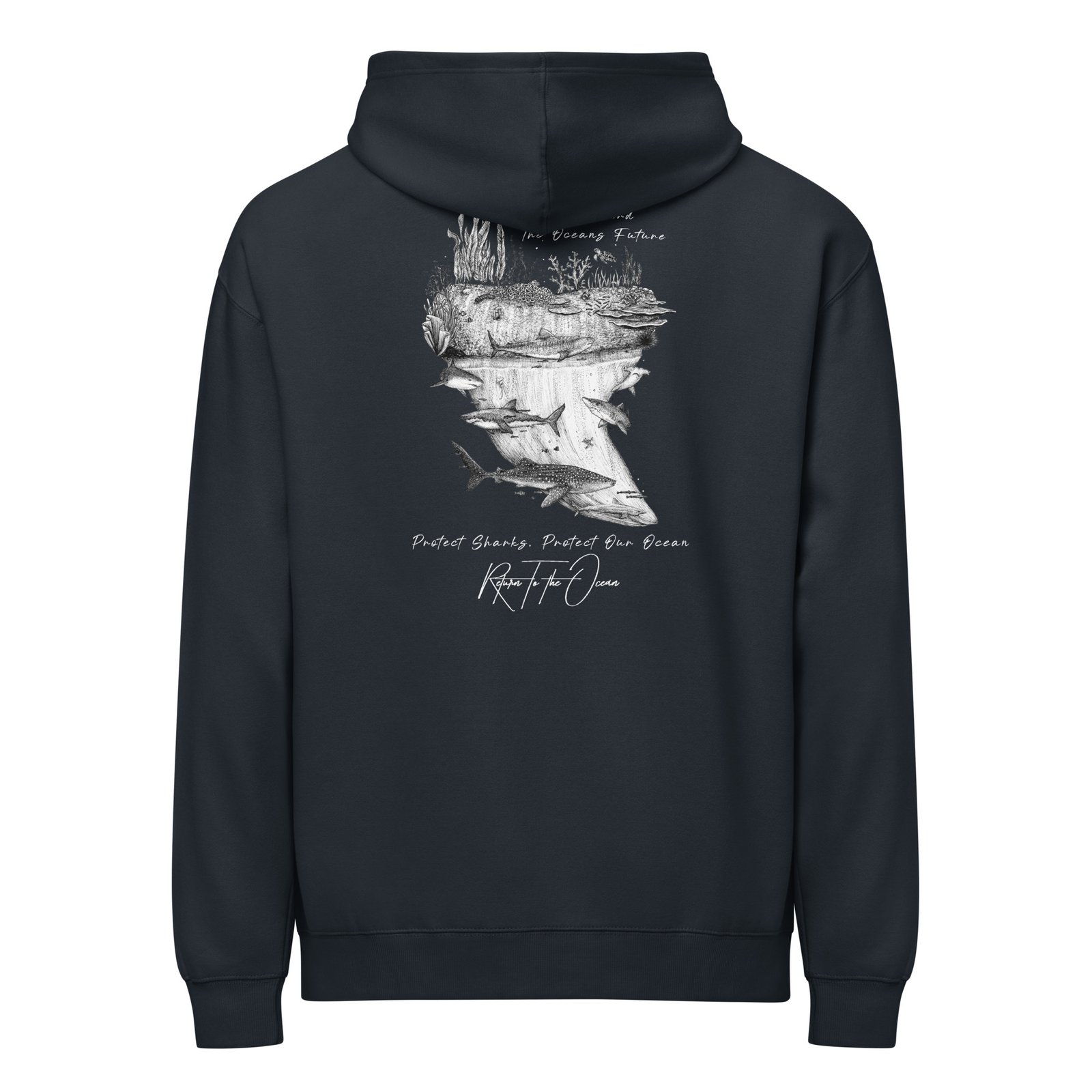 Return to the Ocean Shark Tooth box hoodie