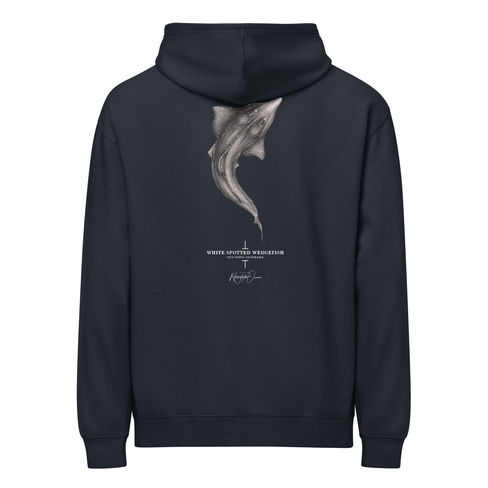 Whitespotted Wedgefish box hoodie - Image 4
