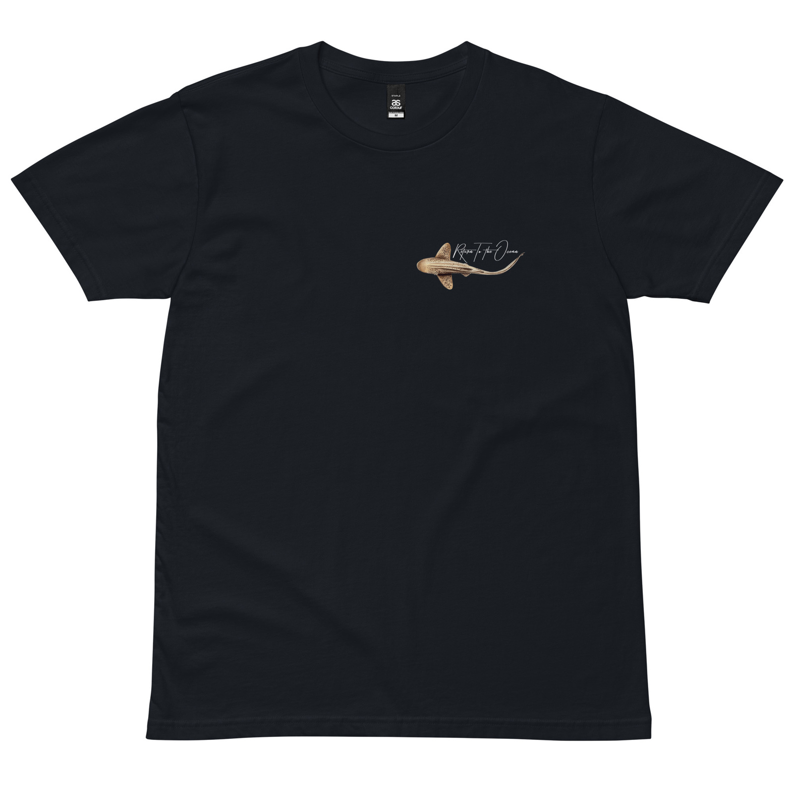 Leopard Shark T-Shirt - Navy, M