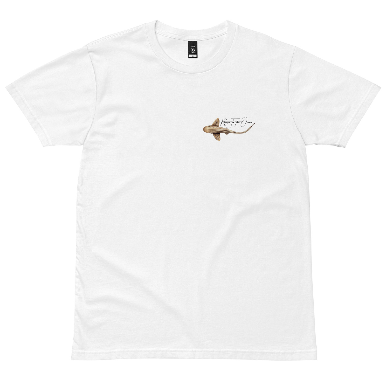 Leopard Shark T-Shirt - White, XL